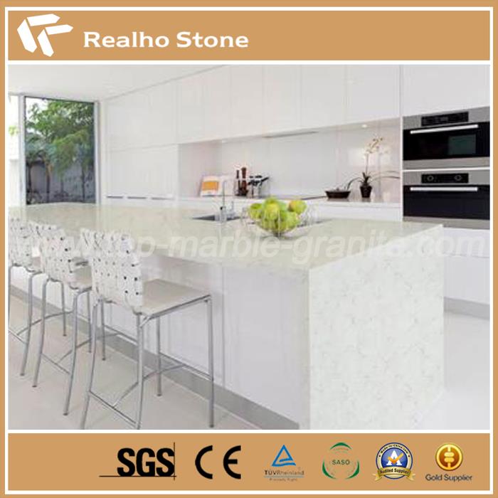 White Polished Laminated Artificial Quartz Stone Kitchen Countertops White Polished Laminated Artificial Quartz Stone Kitchen Countertops