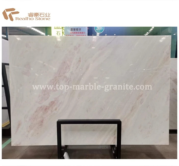 Naturali Rose Rainbow Marble Slab Kitchen Countertop Living Room Wall TV Background Wall