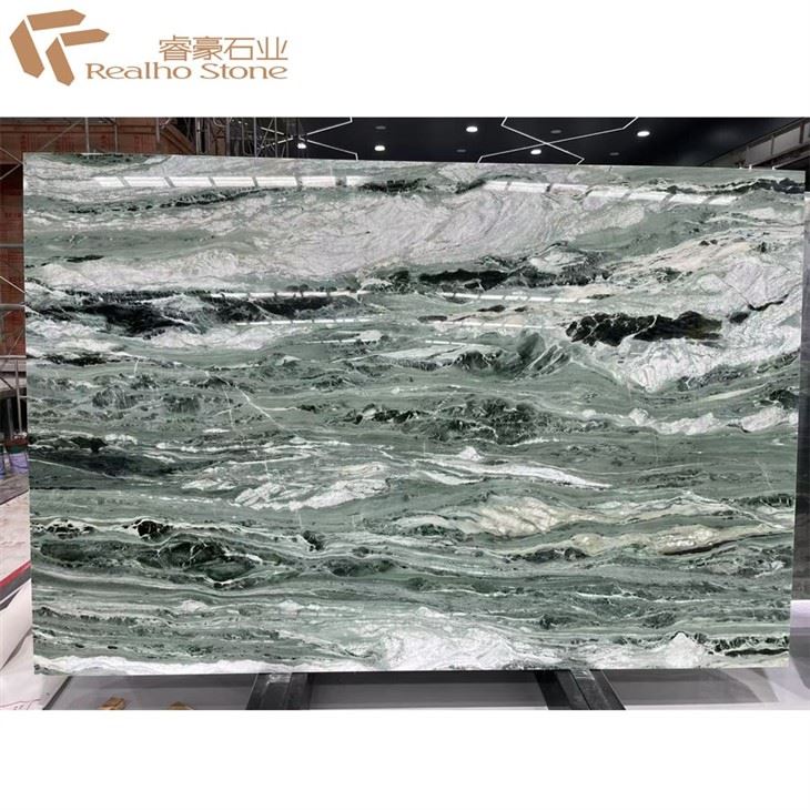 Victoria Green Marble--Luxury Green Natural Stone Slab For Countertop Benchtop Vanity Top Wallcladding suppliers