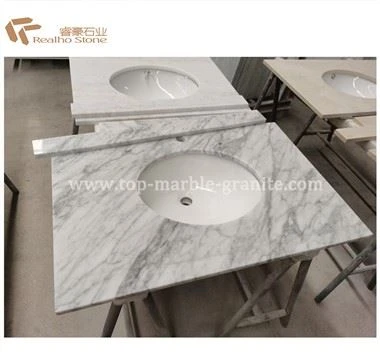 Bianco Carrara Marble Vanity Tops tal-Bianco Taljan